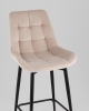 Стул полубарный Флекс с поворотным механизмом велюр бежевый