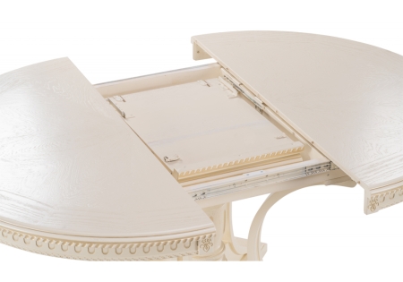 Стол деревянный Нозеан круглый бежевый, золото Стол деревянный Нозеан круглый бежевый, золото