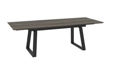 Стол с керамическим покрытием Chelsy-180 черный (180+45+45)х98