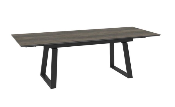 Стол с керамическим покрытием Chelsy-180 черный (180+45+45)х98