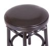 Деревянный табурет Венский  венге с мягким сиденьем из коричневой экокожи Деревянный табурет Венский  венге с мягким сиденьем из коричневой экокожи