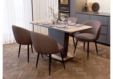 Стол деревянный Комфорт авелано, графит