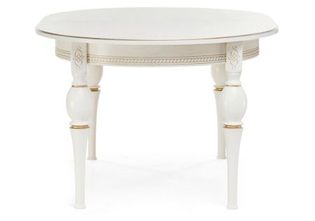 Стол деревянный Авилла молочный, золото