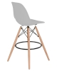 Стул барный DSW BAR ножки светлый бук сиденья светло-серый GR-01