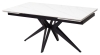 Стол FORIO 160 MATT WHITE MARBLE SINTERED STONE, BLACK