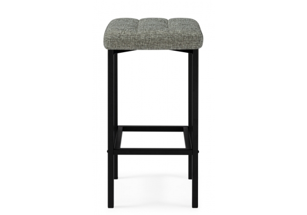 Барный стул Лофт рогожка графит, черный матовый Барный стул Лофт рогожка графит, черный матовый