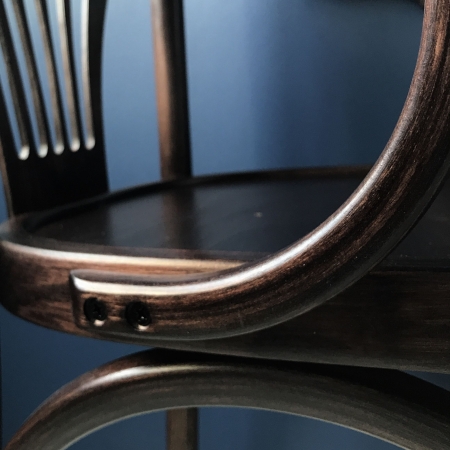 Деревянный стул Венский темный тон с твердым сиденьем