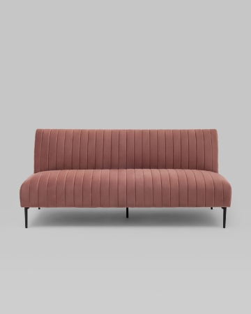 Диван прямой Дрезден велюр пыльно-розовый