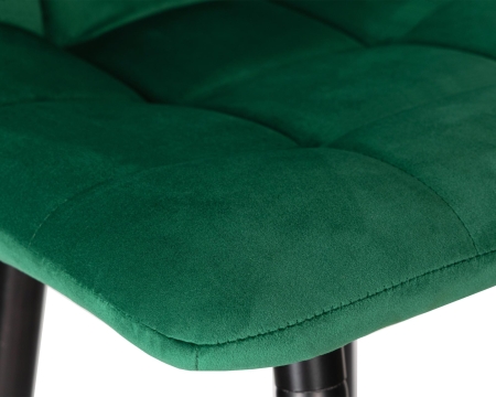 Набор 2 шт Стул полубарный OLIVIA, черные матовые ножки, зеленый велюр (108-64)
