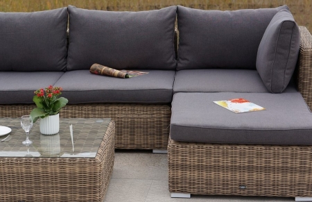 "Лунго" модуль диванный прямой с подушками, цвет соломенный