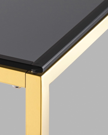 Консоль ТАУН 115*30 золото стекло дым