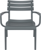 Кресло лаунж пластиковое Siesta Contract Paris Lounge темно-серый