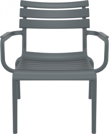 Кресло лаунж пластиковое Siesta Contract Paris Lounge темно-серый