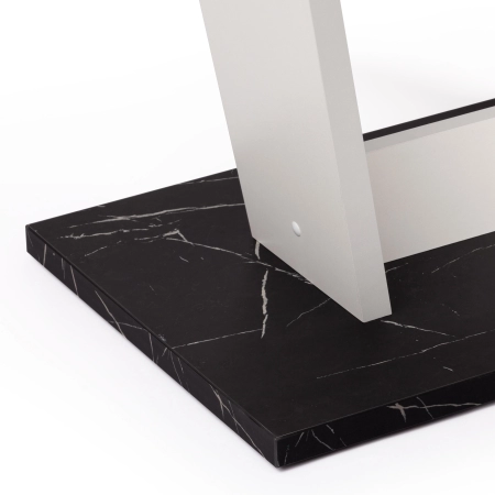 Стол обеденный FOX раздвижной, дерево, черный, белый