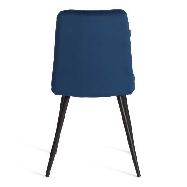 Стул обеденный Asti синий, велюр и металл, мягкое сиденье, без подлокотников Стул обеденный Asti синий, велюр и металл, мягкое сиденье, без подлокотников