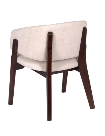 Кресло Милана темный тон, ткань ваниль