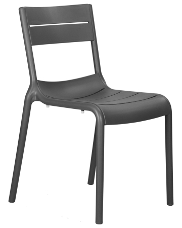Стул TIM серый, пластик, твердое сиденье, без подлокотников