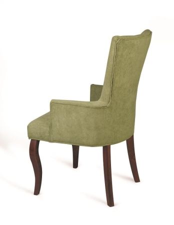 Деревянное кресло Виктория малахит с темными ножками