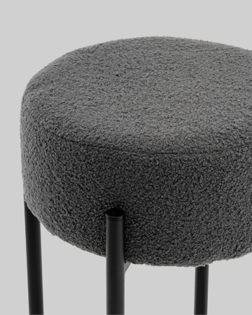 Стул барный Беккет букле темно-серый