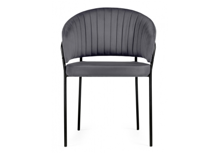 Стул на металлокаркасе Лео антрацитовый brandy light 28, черный