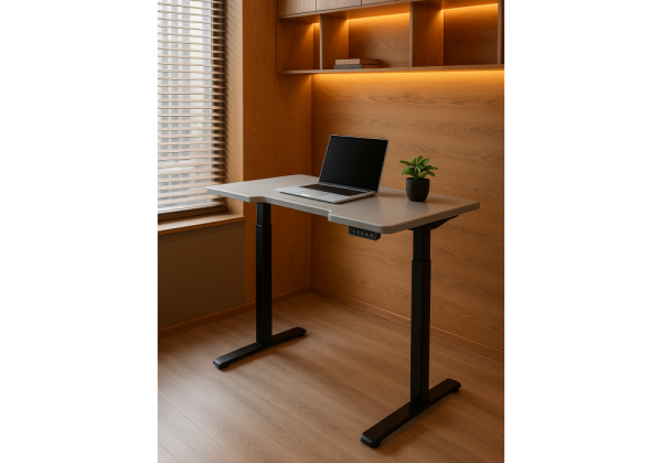 Компьютерный стол Маркос 140х80 светло-серый, черный Компьютерный стол Маркос 140х80 светло-серый, черный