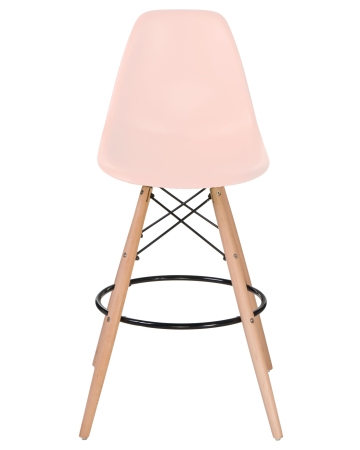 Стул барный DSW BAR ножки светлый бук сиденья светло-розовый PK-02