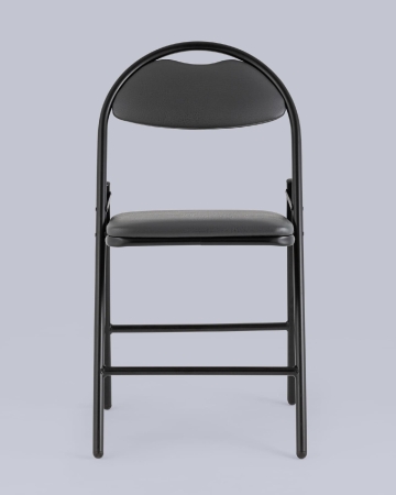 Стул складной Hagen экокожа серый каркас черный