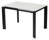 Стол CORNER 120 GLOSS STATUARIO WHITE SINTERED STONE, BLACK