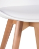 Набор 4 шт Стул обеденный JERRY SOFT, ножки светлый бук сиденья белый (W-02)