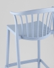Стул полубарный Campo пластик голубой