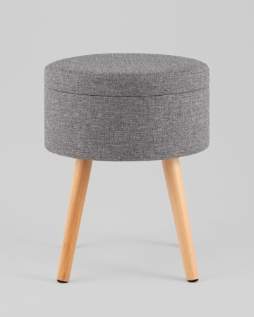Пуф с ящиком Store Woody рогожка серая Пуф с ящиком Store Woody рогожка серая