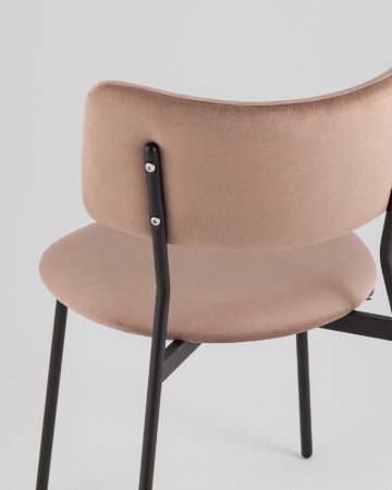 Стул Амелия велюр коричневый