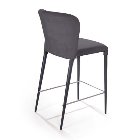Полубарный стул Albert, бархат антрацит Полубарный стул Albert, бархат антрацит