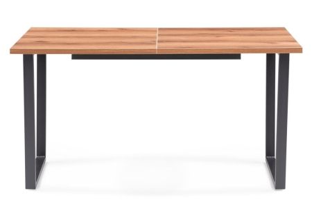 Стол деревянный Лота Лофт 140*25 мм дуб делано темный, матовый черный