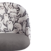 Кресло MELODY ткань и флок, серый, Cats