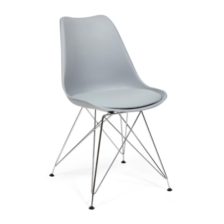 Стул TULIP IRON CHAIR (mod.EC-123) металл/пластик, 54,5*48*83,5см, серый