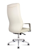 Кресло офисное Harvard слоновая кость, экокожа и металл, мягкое сиденье, с подлокотниками