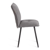 Стул обеденный Sweet серый, флок и металл, мягкое сиденье, без подлокотников