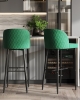 Стул барный Оскар велюр изумрудный