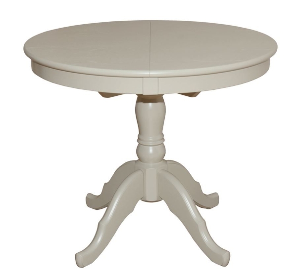 Стол Круглый слоновая кость, массив березы, шпон