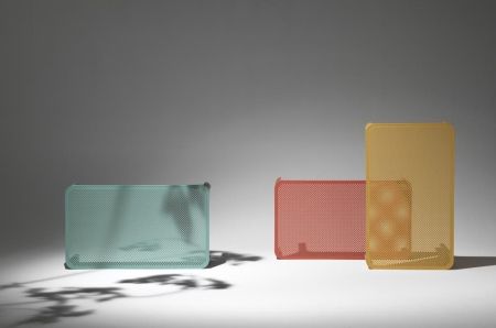 Столик пластиковый журнальный Net Table 100 желтый