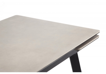 Керамический стол Норман 120(180)х80 carmen light grey, черный