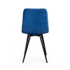 Стул UNO бархат синий, черный конус