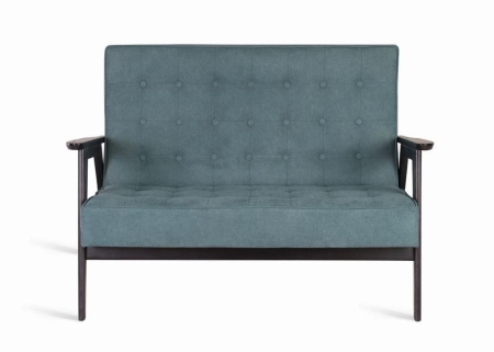 Диван двухместный РЕТРО венге, RS 29 - бирюзовый