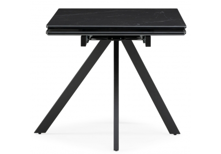 Керамический стол Вилли 140(200)х80х75 черный мрамор, черный