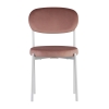 Стул Maso велюр пыльно-розовый, белые ножки