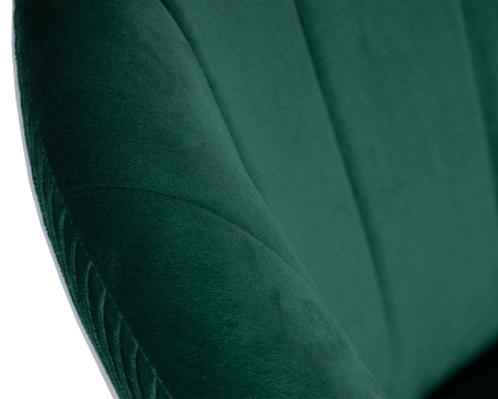 Кресло дизайнерское EDISON черный и зеленый, велюр