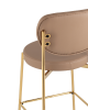 Стул полубарный Барбара NEW экокожа бежевая, золотые ножки 2 шт.