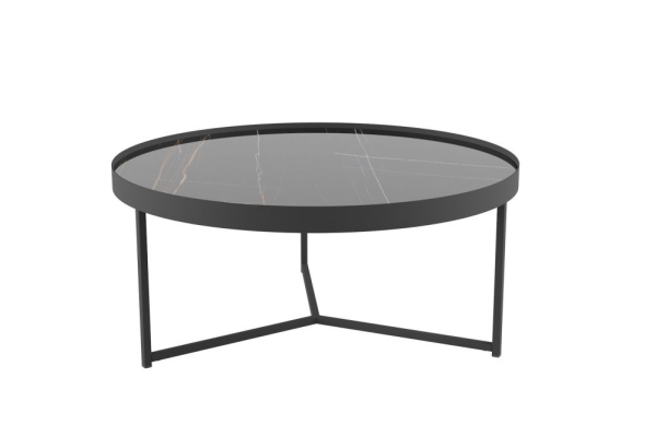 Стол журнальный Ориндж Сахара нуар, черный матовый