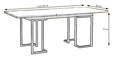 Стол раскладной обеденный Loft 120 дуб табак